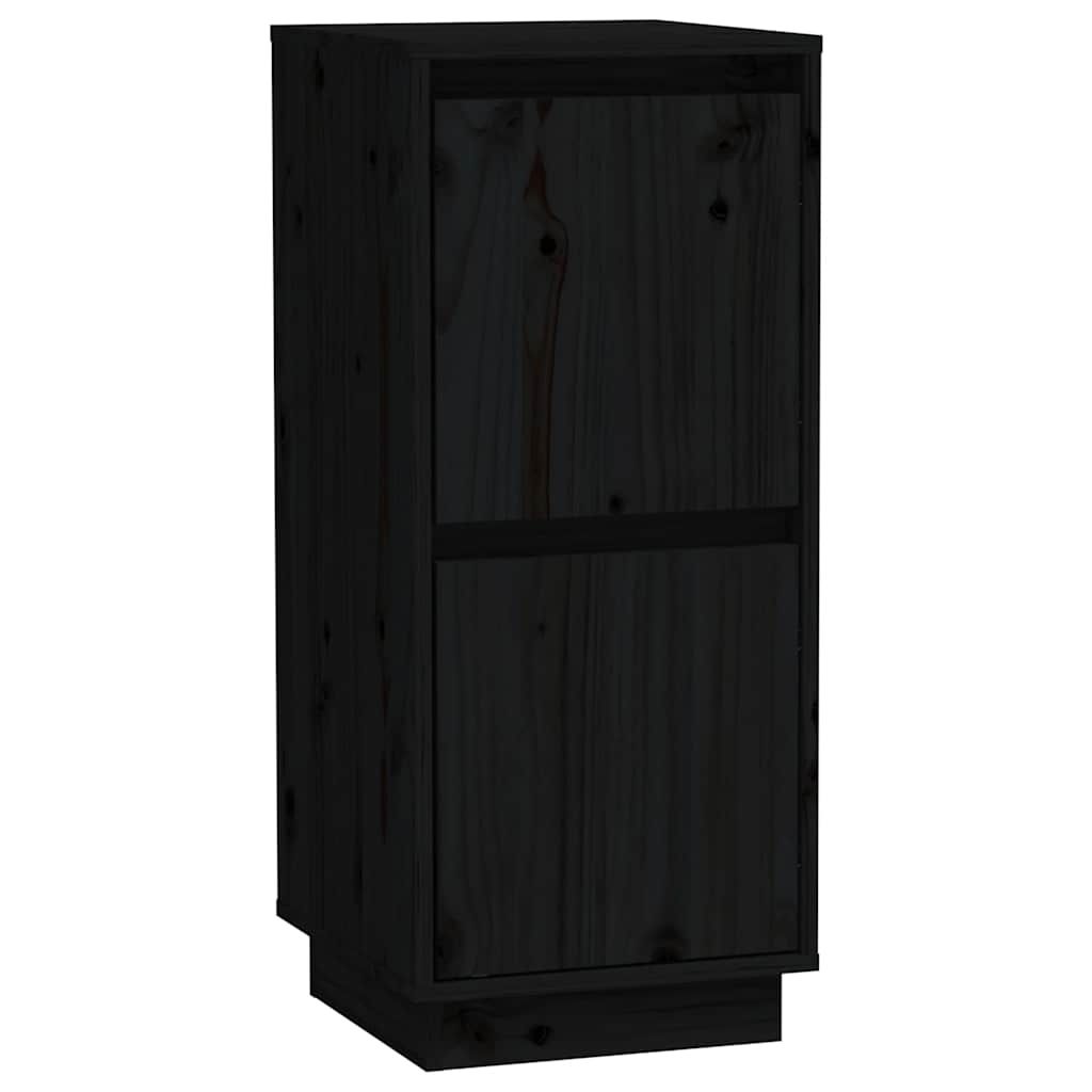 Sideboard | Set of 2 | Black | Solid pine wood, MDF | Standard