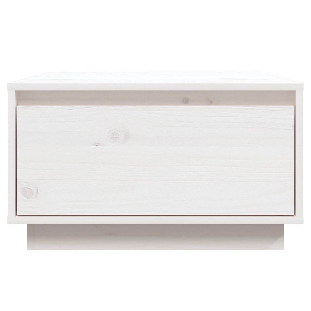 Coffee Table White 55x56x32 cm Solid Wood Pine