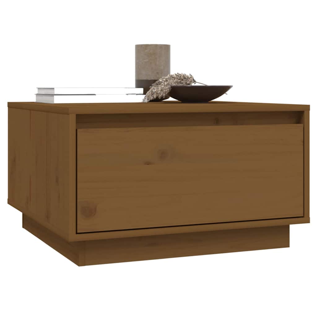 Coffee Table Honey Brown 55x56x32 cm Solid Wood Pine