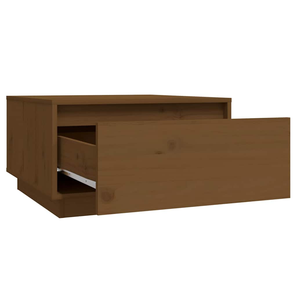 Coffee Table Honey Brown 55x56x32 cm Solid Wood Pine