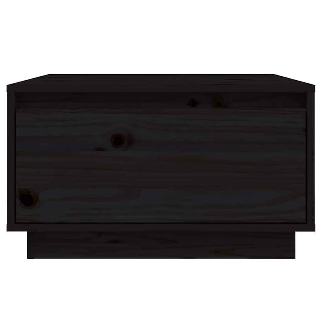 Coffee Table Black 55x56x32 cm Solid Wood Pine