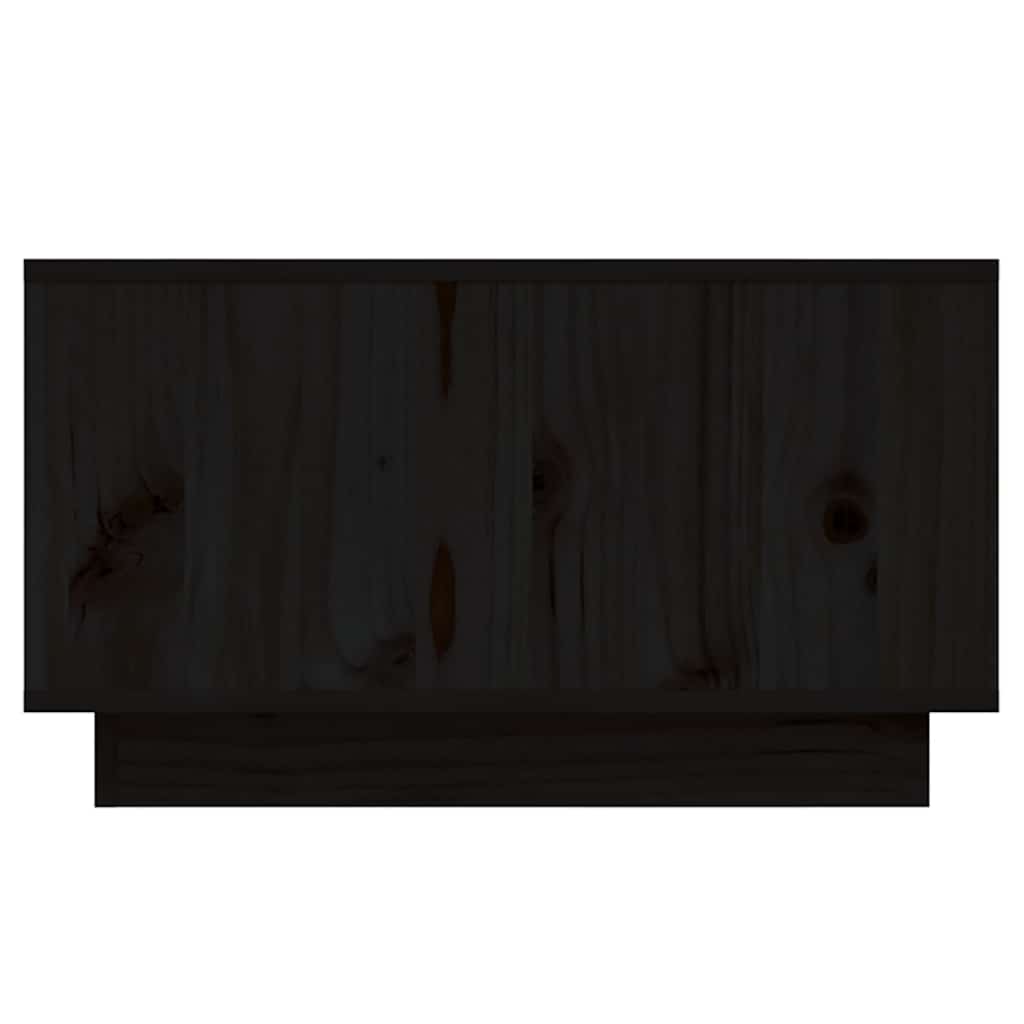 Coffee Table Black 55x56x32 cm Solid Wood Pine