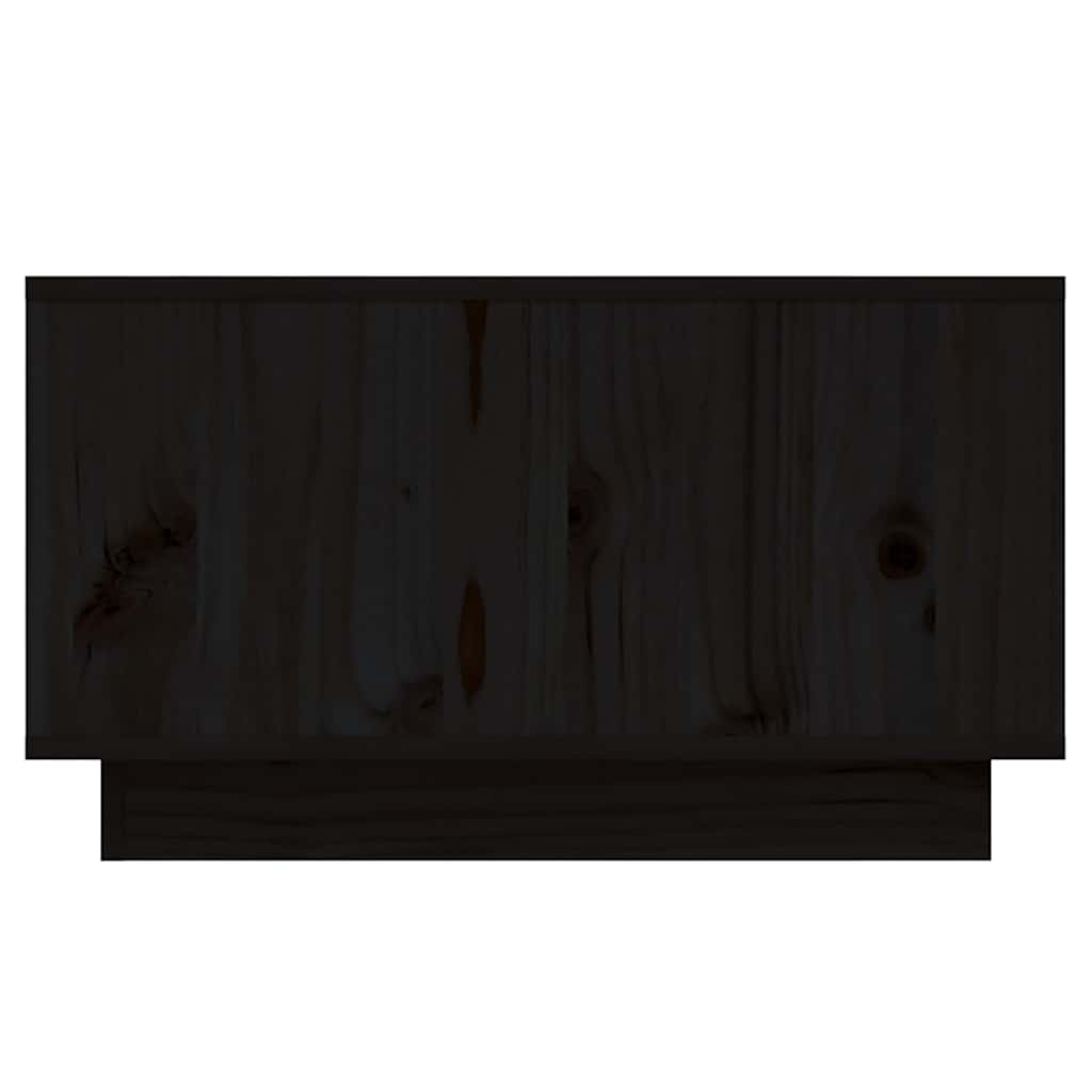 Coffee Table Black 55x56x32 cm Solid Wood Pine