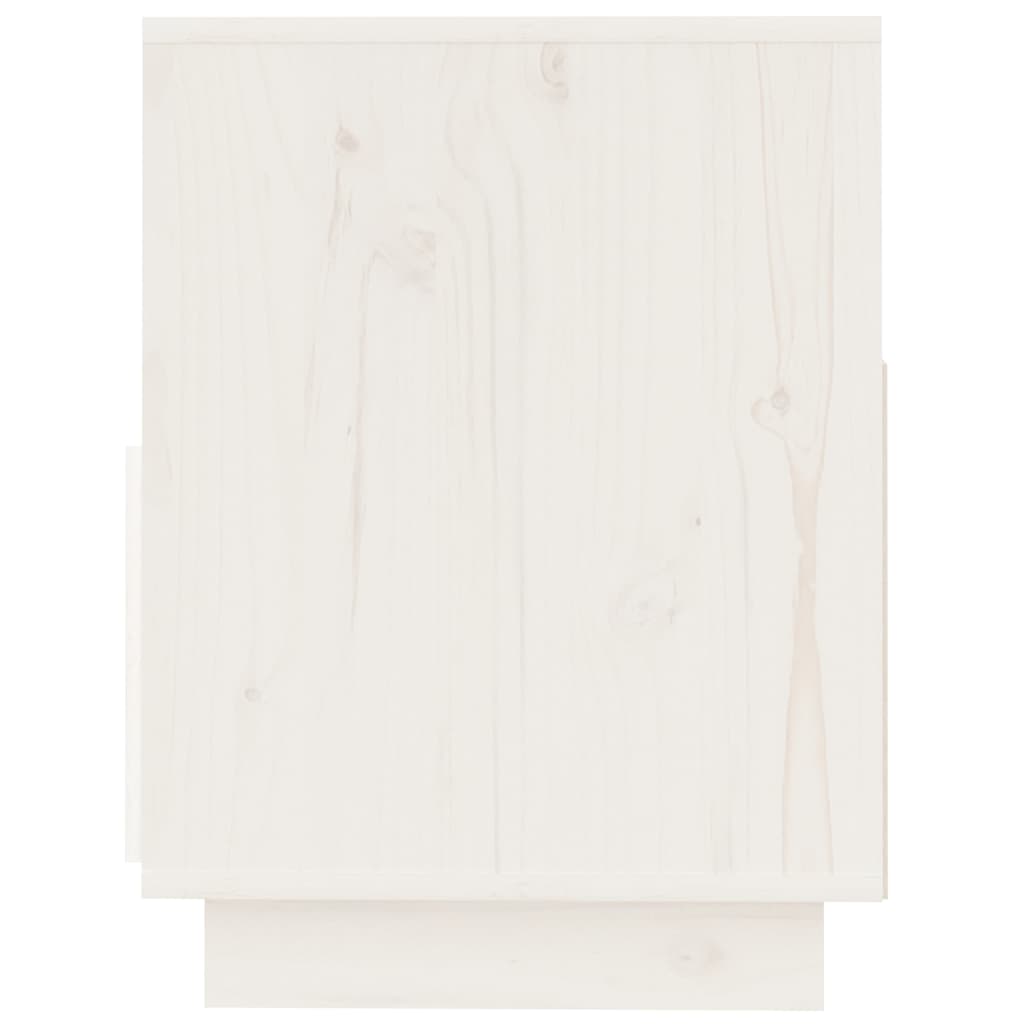 TV Cabinet White 140x37x50 cm Solid Wood Pine