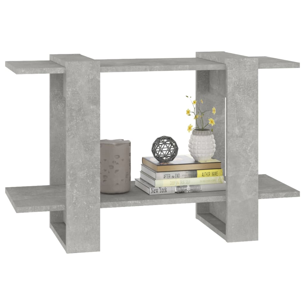 Book Cabinet/Room Divider Concrete Grey 80x30x51 cm