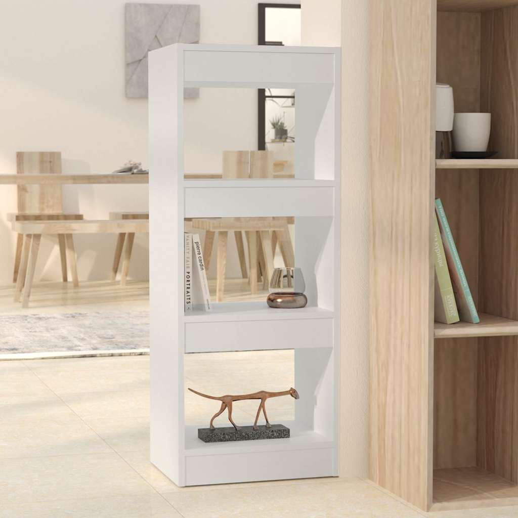 811610 vidaXL Book Cabinet/Room Divider White 40x30x103 cm Engineered Wood