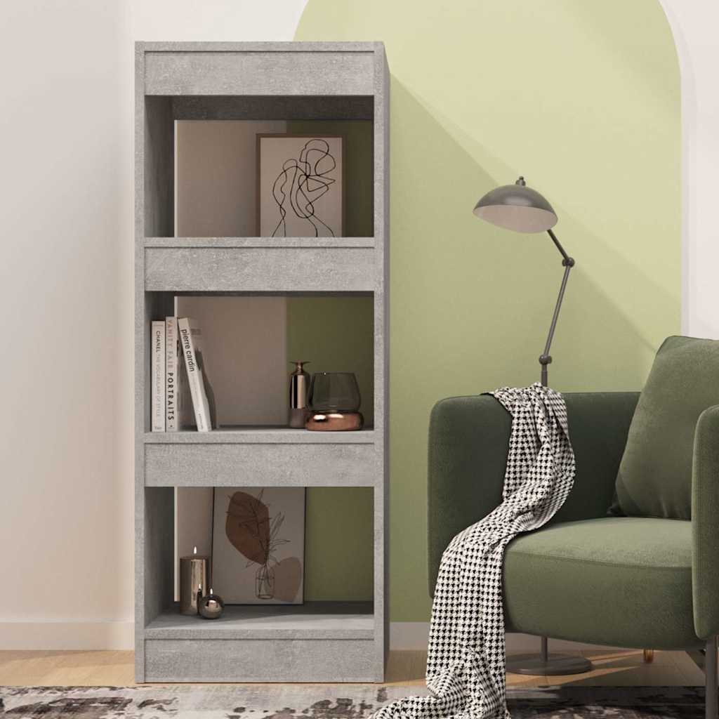 Book Cabinet/Room Divider Concrete Grey 40x30x103 cm