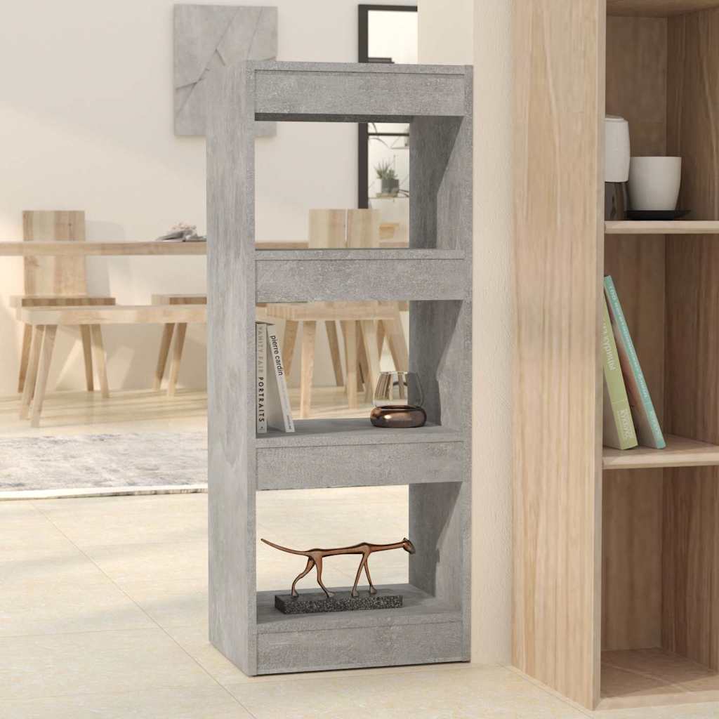 Book Cabinet/Room Divider Concrete Grey 40x30x103 cm