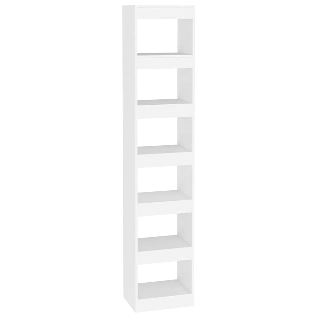 811637 vidaXL Book Cabinet/Room Divider White 40x30x198 cm