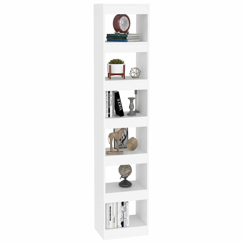 811637 vidaXL Book Cabinet/Room Divider White 40x30x198 cm