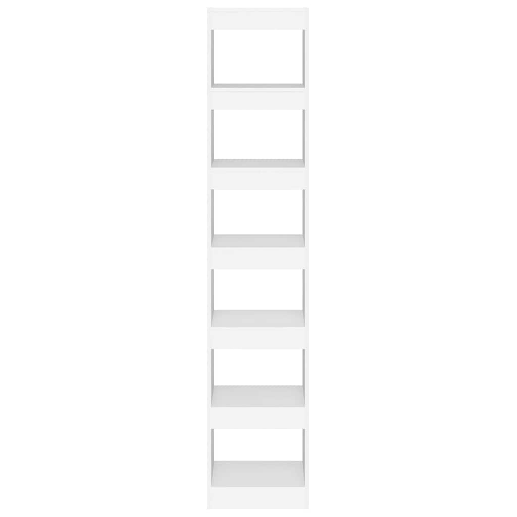 811637 vidaXL Book Cabinet/Room Divider White 40x30x198 cm