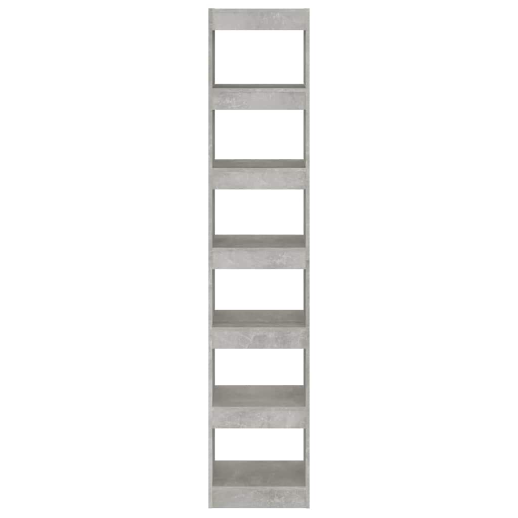 Book Cabinet/Room Divider Concrete Grey 40x30x198 cm