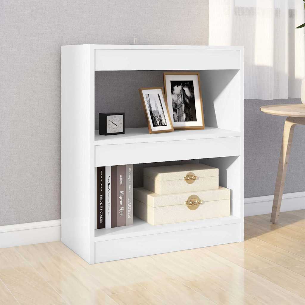 811646 vidaXL Book Cabinet/Room Divider White 60x30x72 cm