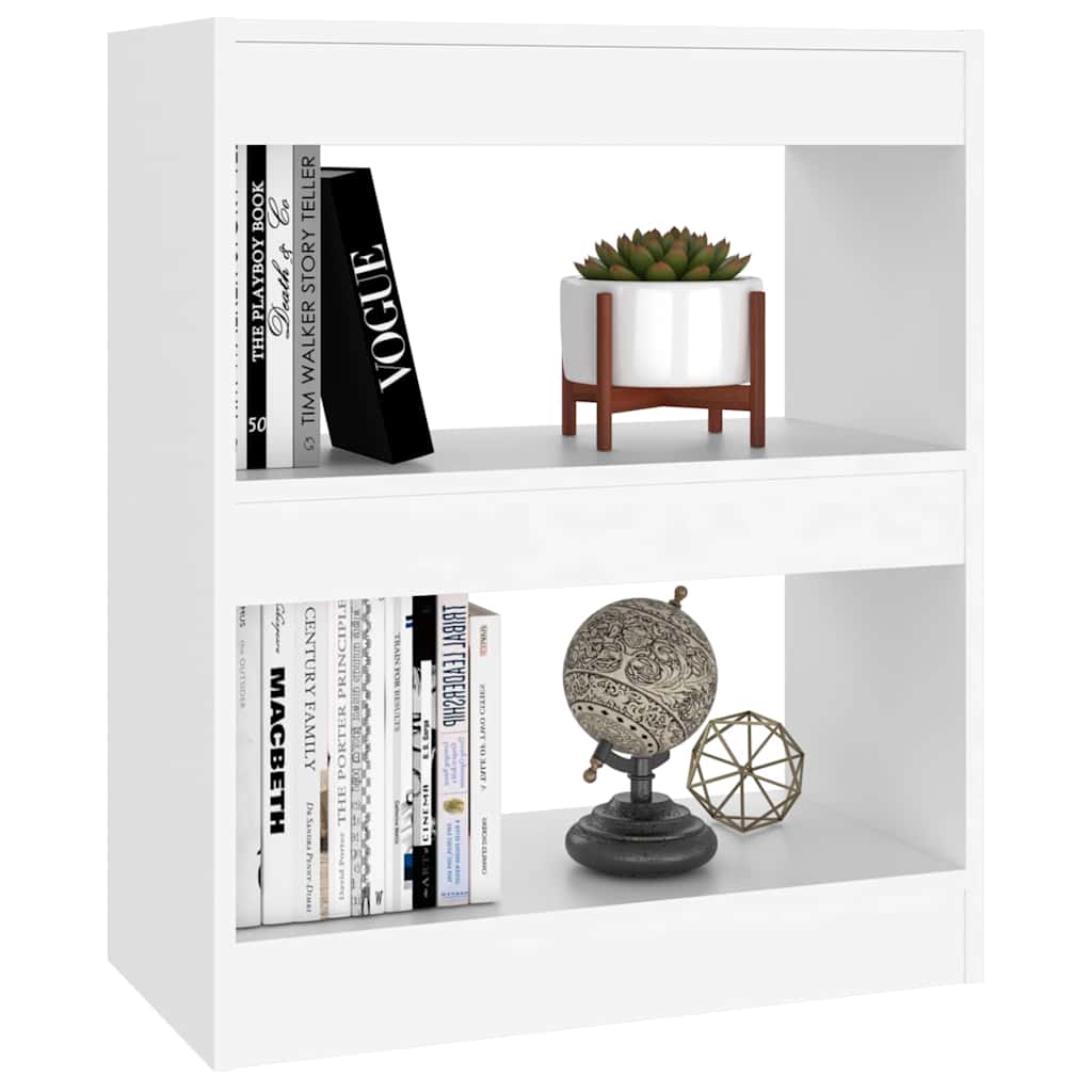 811646 vidaXL Book Cabinet/Room Divider White 60x30x72 cm