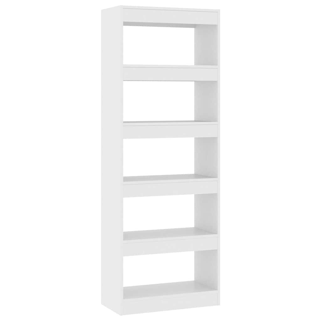 811673 vidaXL Book Cabinet/Room Divider White 60x30x166 cm Engineered Wood