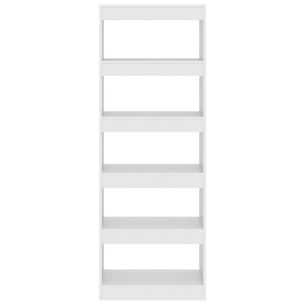 811673 vidaXL Book Cabinet/Room Divider White 60x30x166 cm Engineered Wood