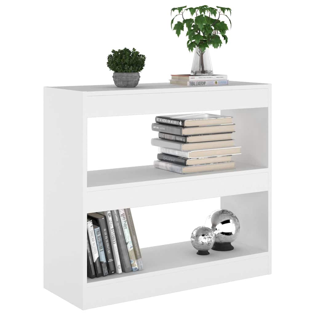 811691 vidaXL Book Cabinet/Room Divider White 80x30x72 cm