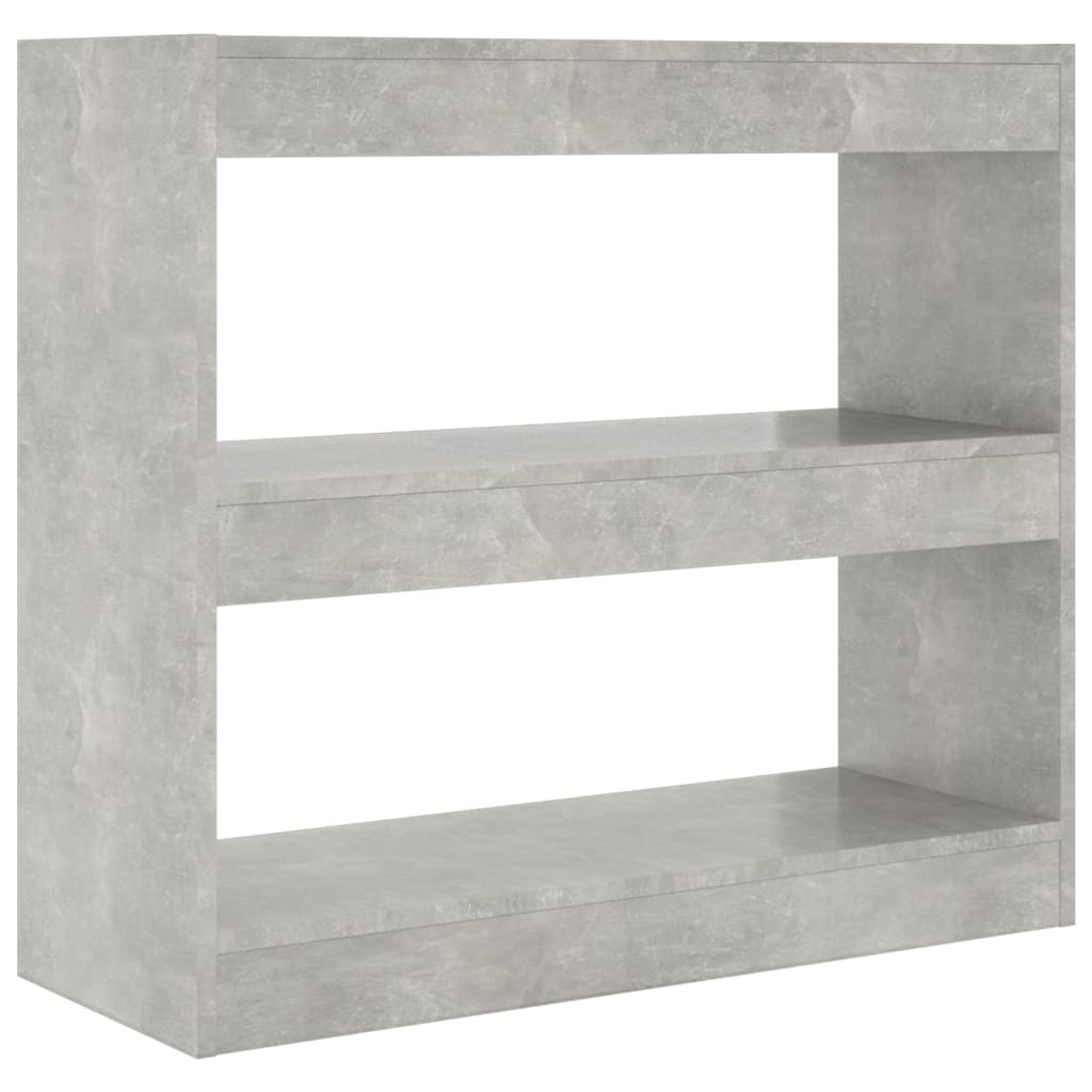 vidaXL Book Cabinet/Room Divider Concrete Grey 80x30x72 cm