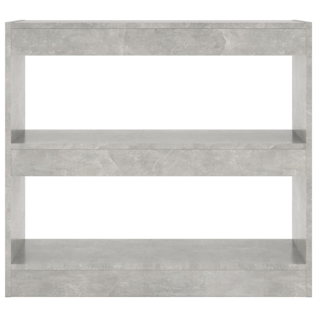 vidaXL Book Cabinet/Room Divider Concrete Grey 80x30x72 cm