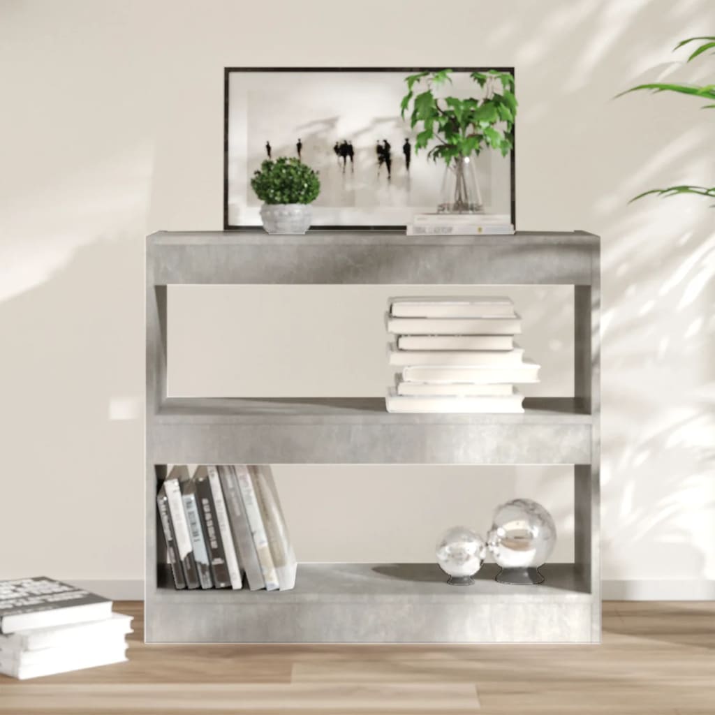 vidaXL Book Cabinet/Room Divider Concrete Grey 80x30x72 cm