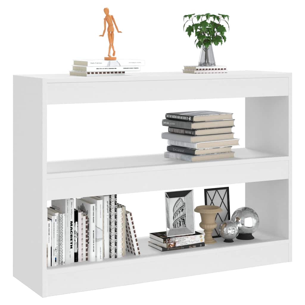 811736 vidaXL Book Cabinet/Room Divider White 100x30x72 cm