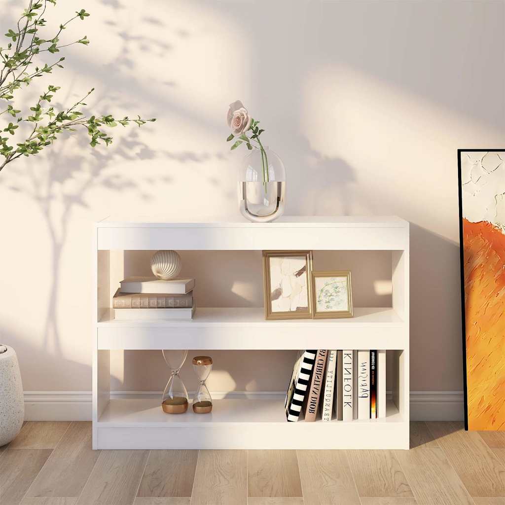 811736 vidaXL Book Cabinet/Room Divider White 100x30x72 cm