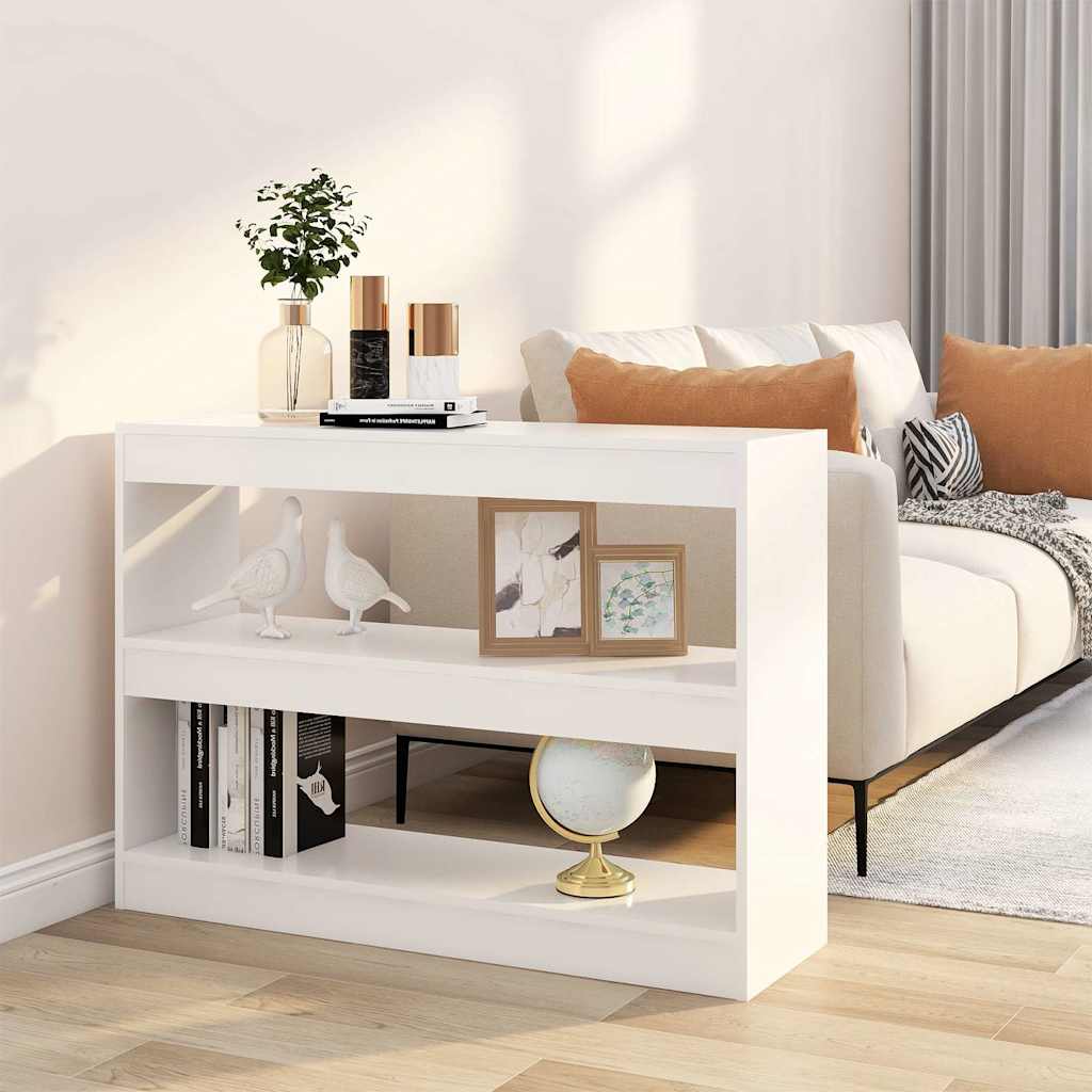 811736 vidaXL Book Cabinet/Room Divider White 100x30x72 cm
