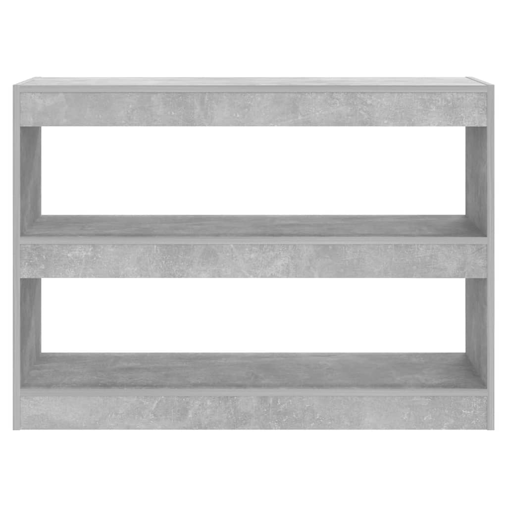 811740 vidaXL Book Cabinet/Room Divider Concrete Grey 100x30x72 cm