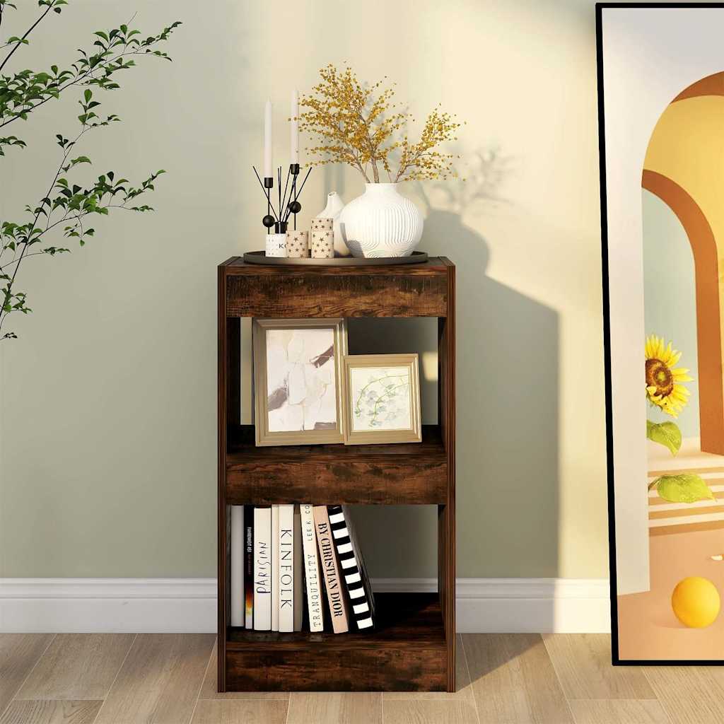 Book Cabinet/Room Divider Smoked Oak 40x30x72 cm