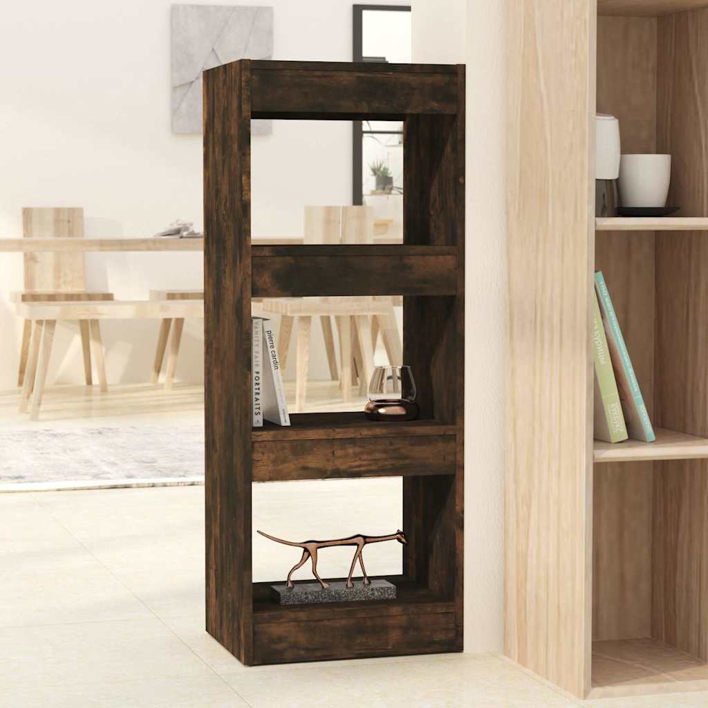 Book Cabinet/Room Divider Smoked Oak 40x30x103 cm