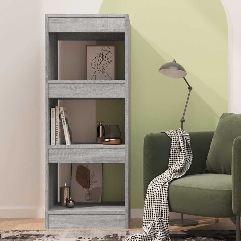Book Cabinet/Room Divider Grey Sonoma 40x30x103 cm