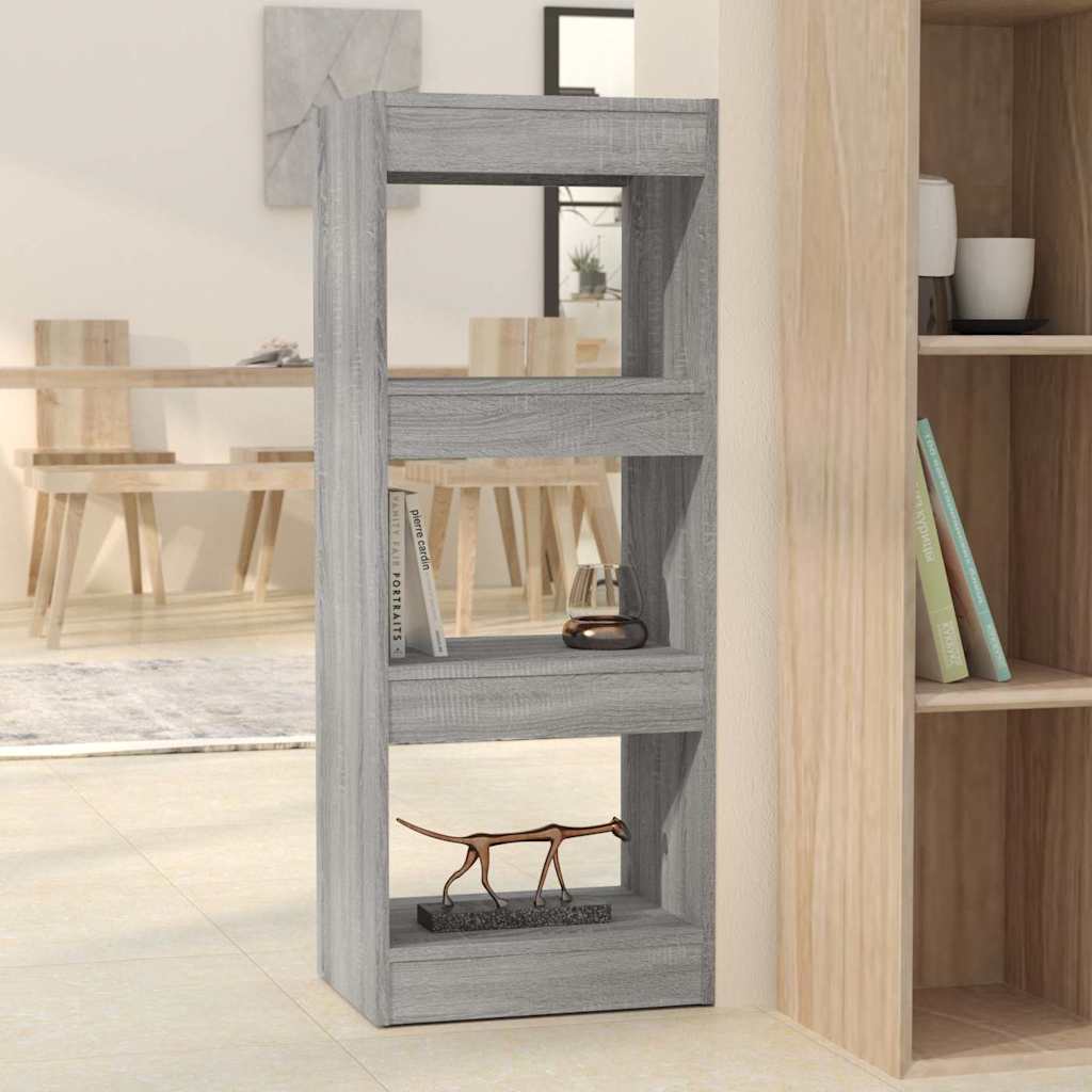 Book Cabinet/Room Divider Grey Sonoma 40x30x103 cm