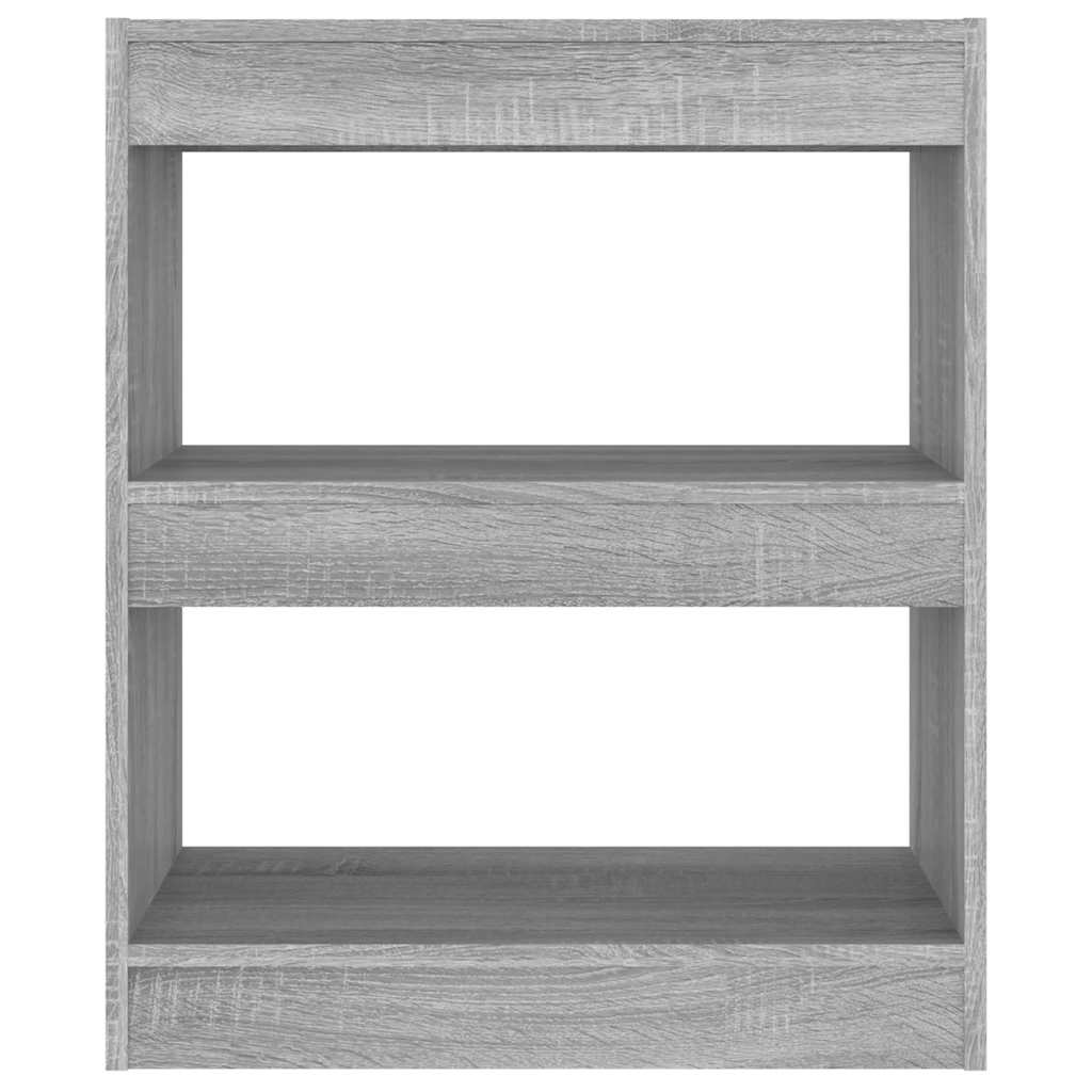 Book Cabinet/Room Divider Grey Sonoma 60x30x72 cm