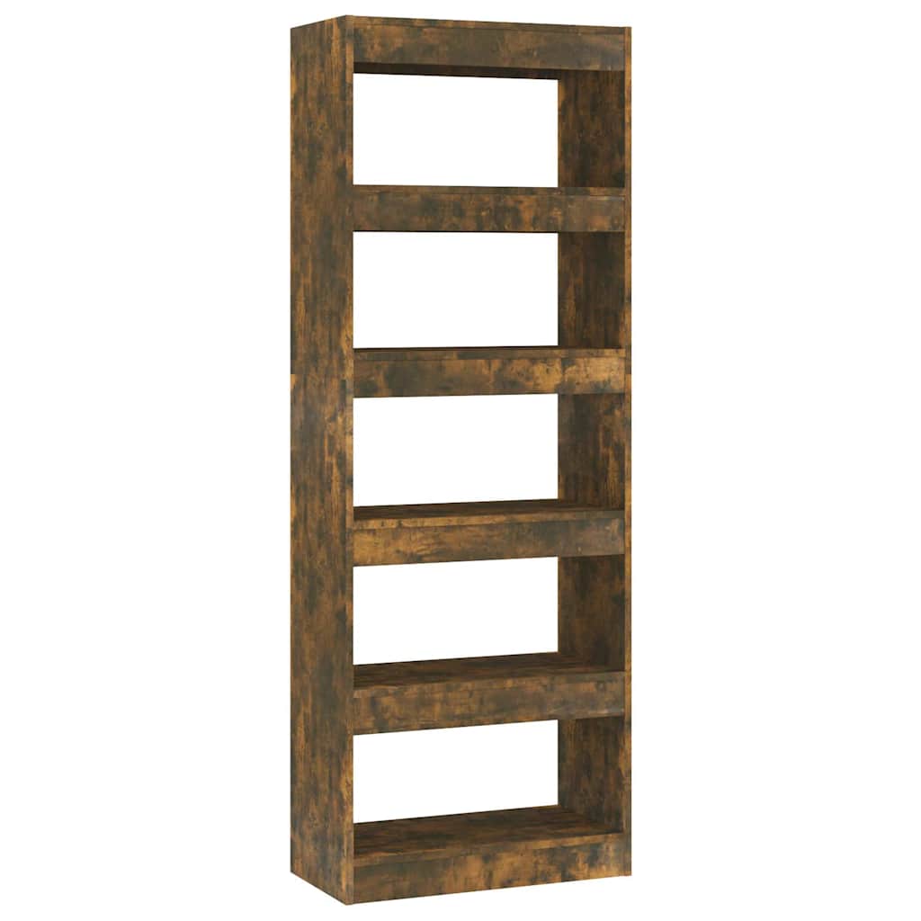 Book Cabinet/Room Divider Smoked Oak 60x30x166 cm