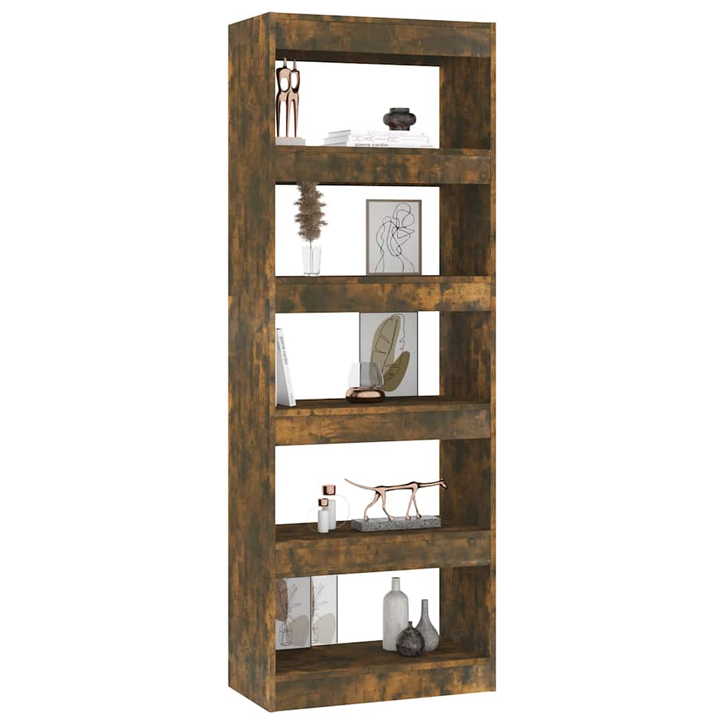 Book Cabinet/Room Divider Smoked Oak 60x30x166 cm