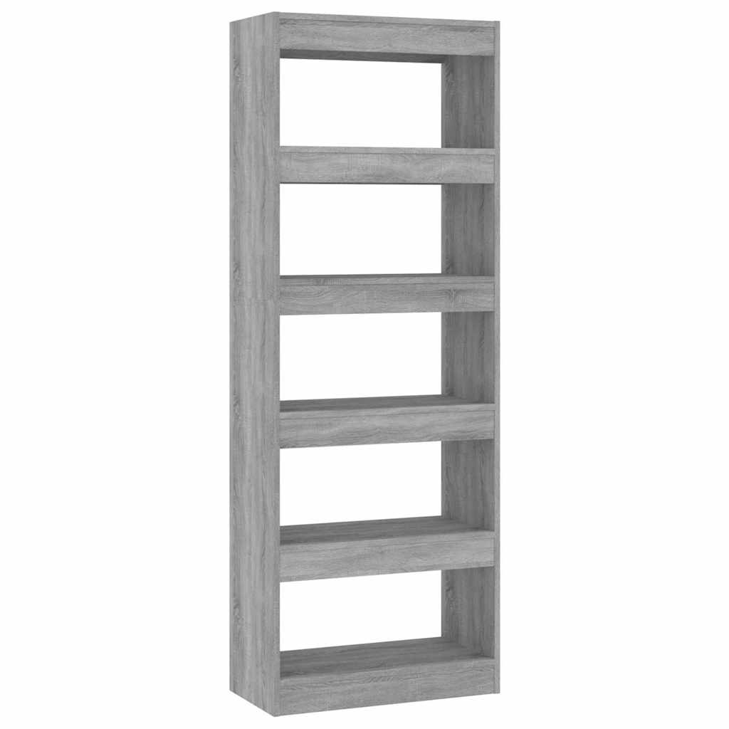 Book Cabinet/Room Divider Grey Sonoma 60x30x166 cm