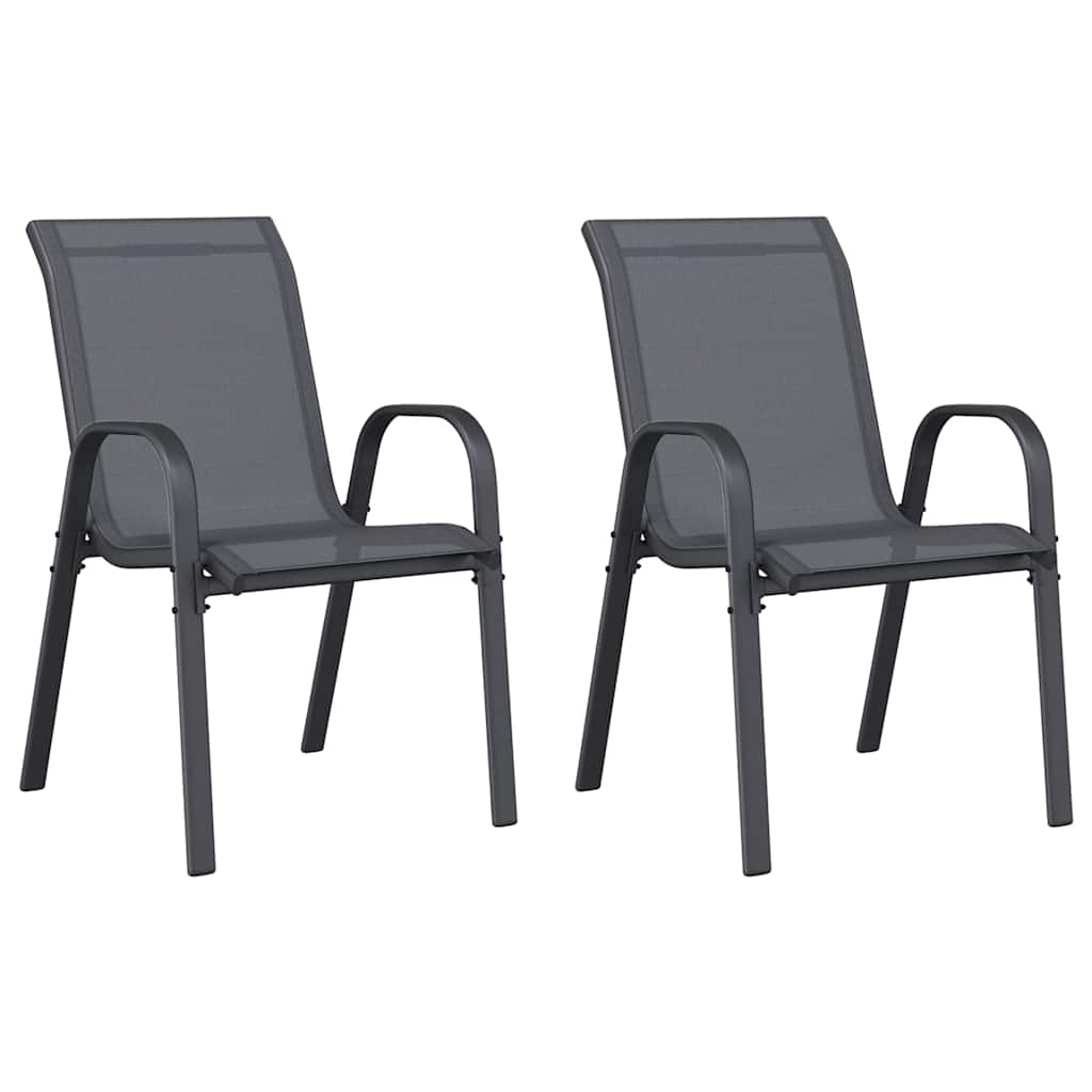 Stackable Garden Chair | Set of 2 | Stackable Chairs | Rectangular