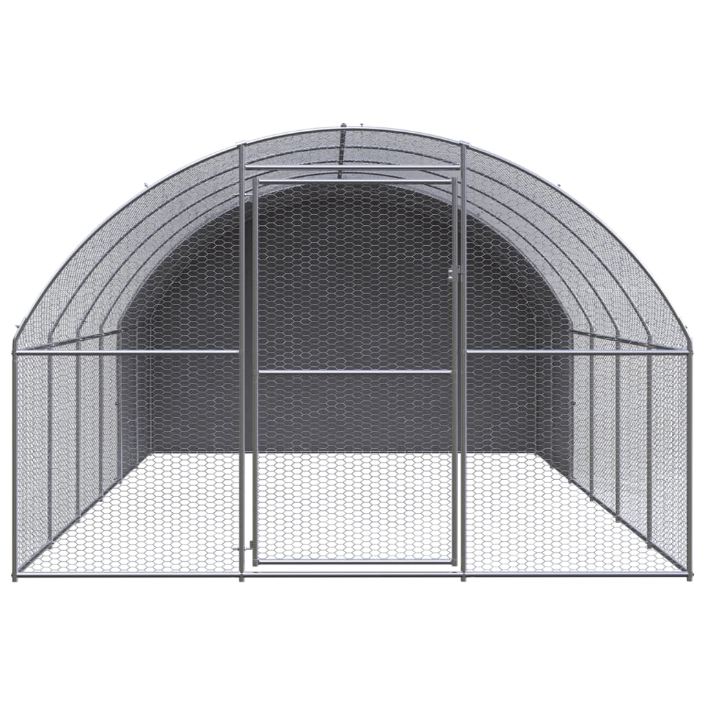 vidaXL Outdoor Chicken Coop 3x6x2 m Galvanised Steel