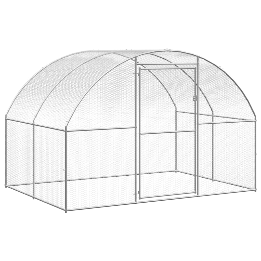 vidaXL Outdoor Chicken Coop 3x6x2 m Galvanised Steel