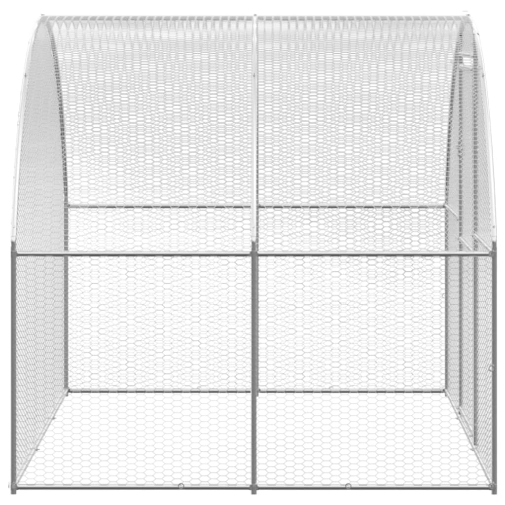 vidaXL Outdoor Chicken Coop 3x8x2 m Galvanised Steel