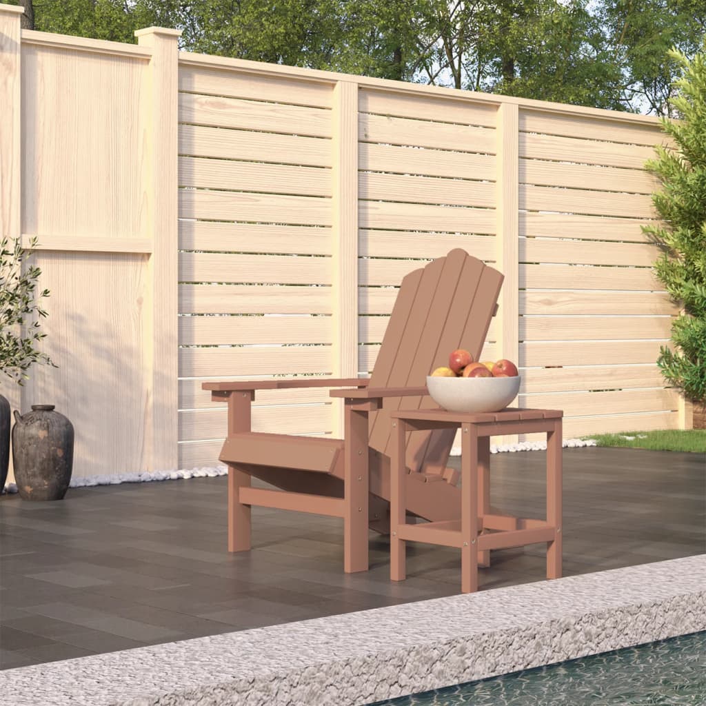 Garden Chair | Brown | HDPE (High Density Polyethylene), Steel | Standard