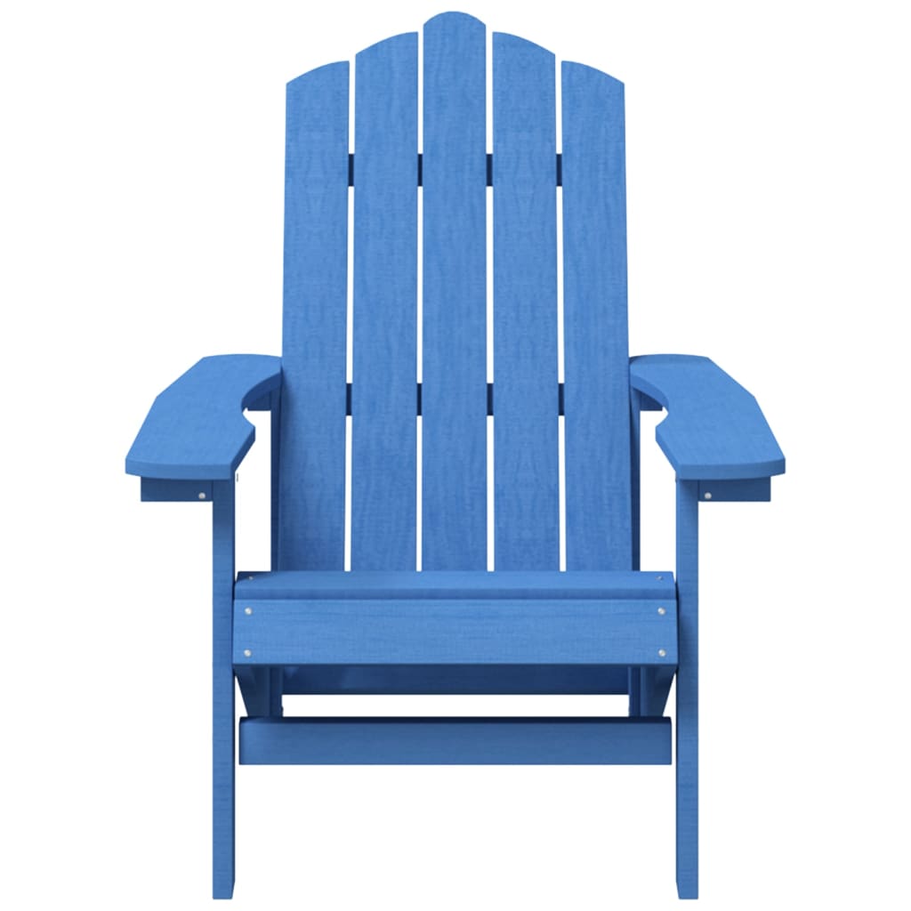 Garden Adirondack Chairs with Table HDPE Aqua Blue