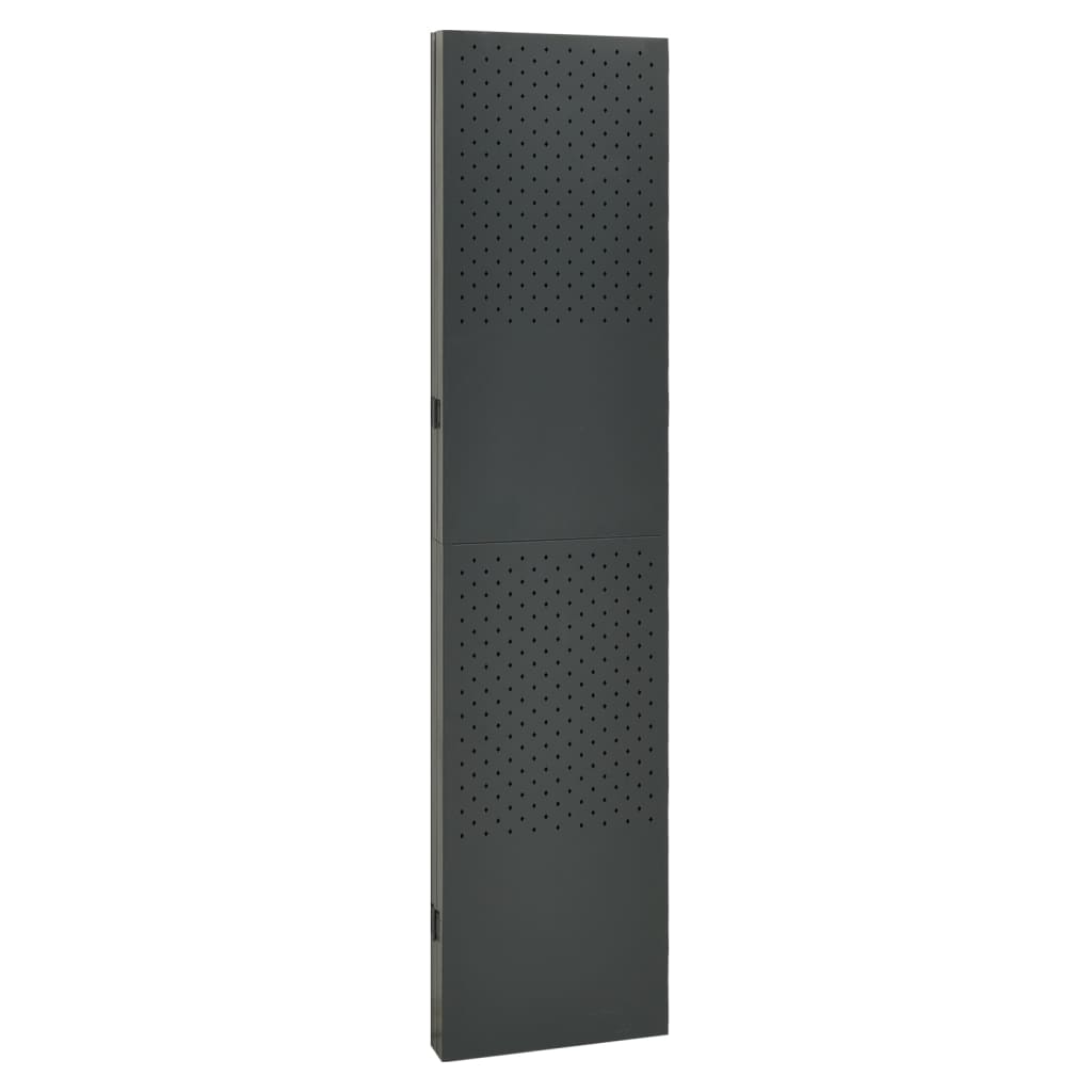 4-Panel Room Dividers 2 pcs Anthracite 160x180 cm Steel