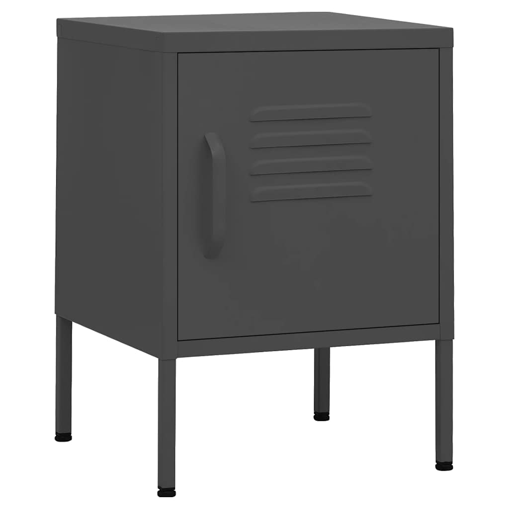 Nightstands 2 pcs Anthracite 35x35x51 cm Steel