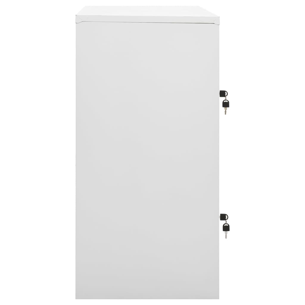 Locker Cabinets 5 pcs Light Grey and Red 90x45x92.5 cm Steel