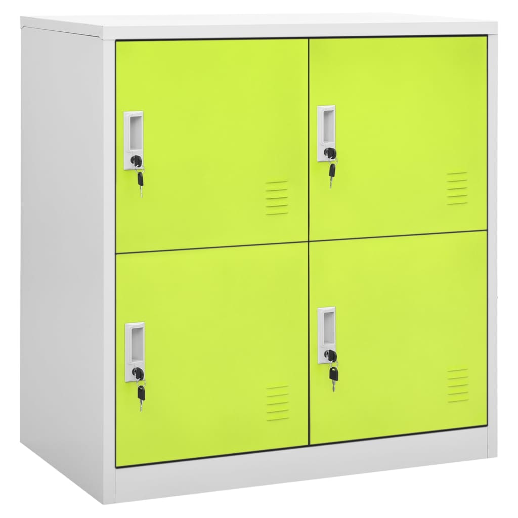 Locker Cabinets 5 pcs Light Grey and Green 90x45x92.5 cm Steel