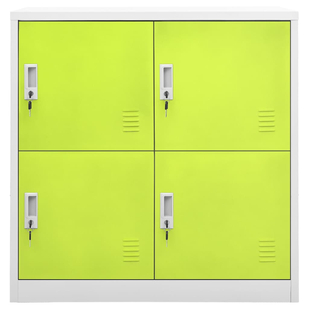 Locker Cabinets 5 pcs Light Grey and Green 90x45x92.5 cm Steel