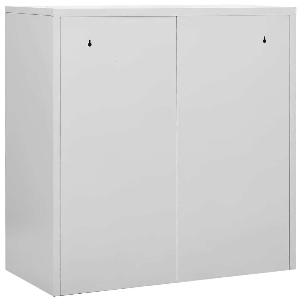 vidaXL Locker Cabinets 5 pcs Light Grey and Red 90x45x92.5 cm Steel