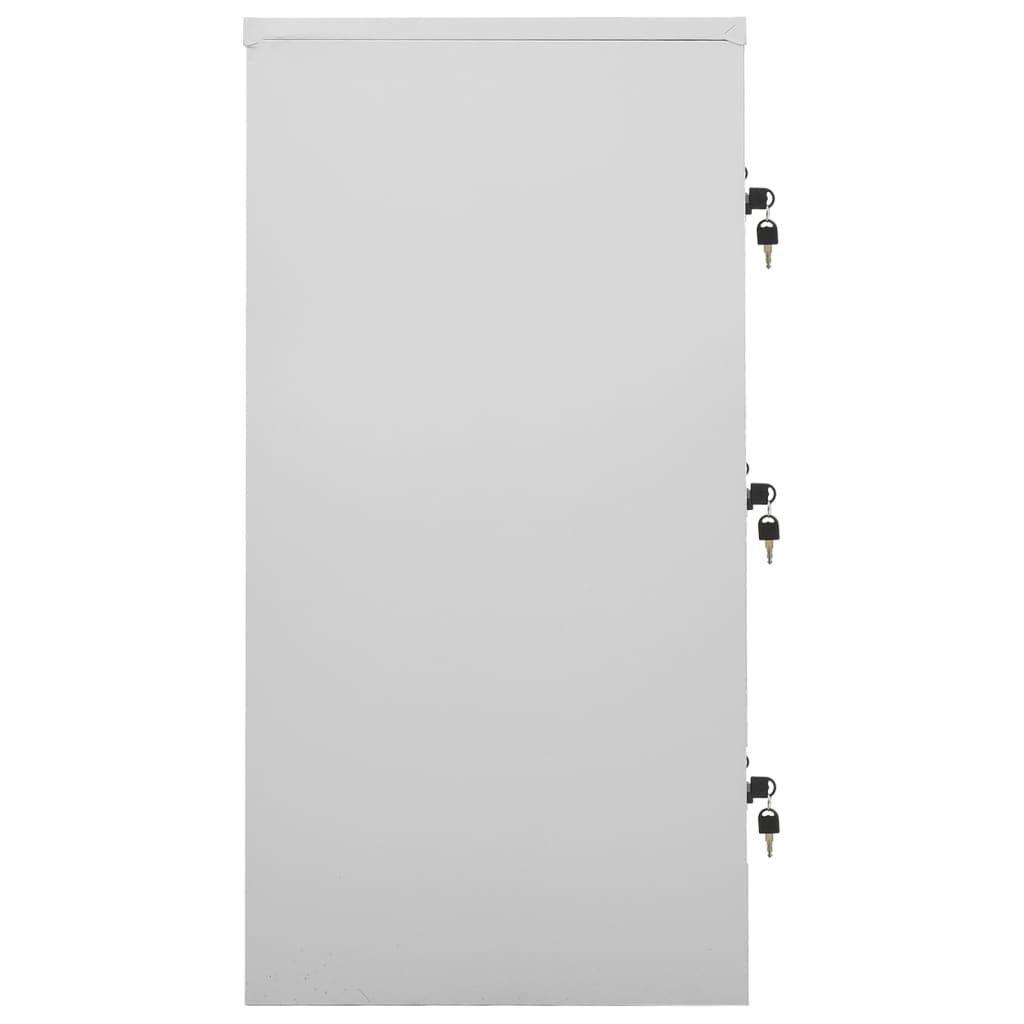 Locker Cabinets 2 pcs Light Grey and Green 90x45x92.5 cm Steel