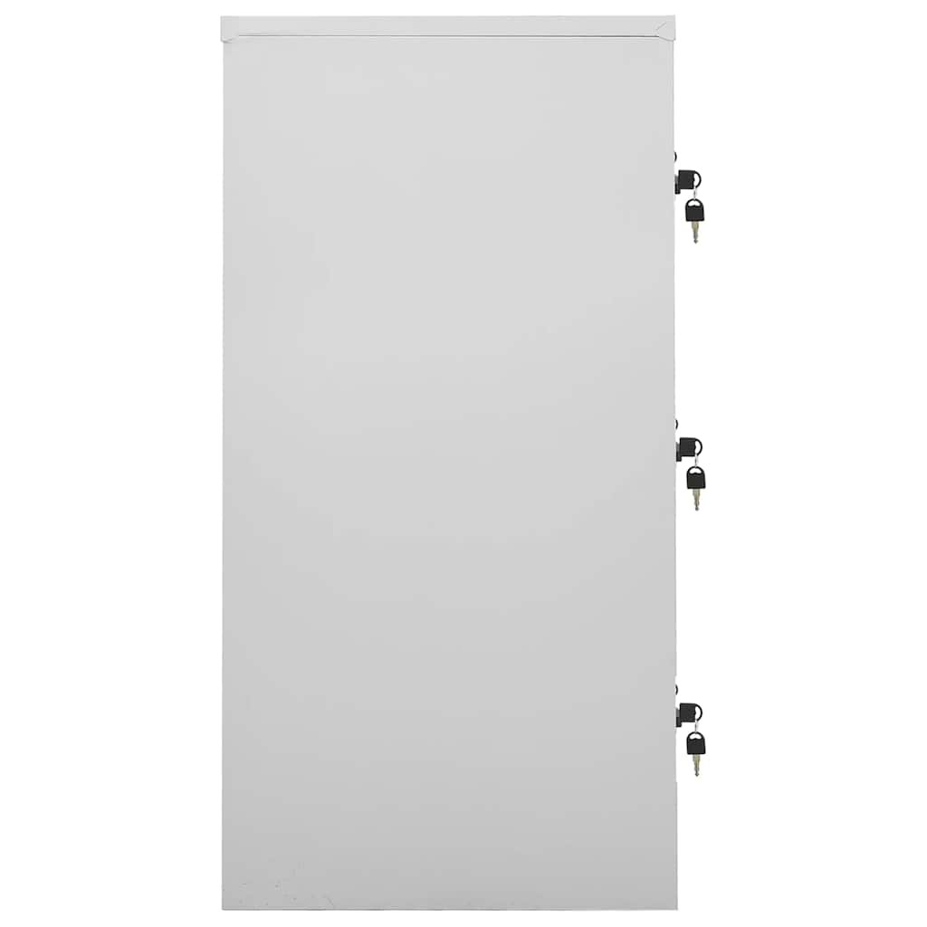 Locker Cabinets 5 pcs Light Grey and Red 90x45x92.5 cm Steel